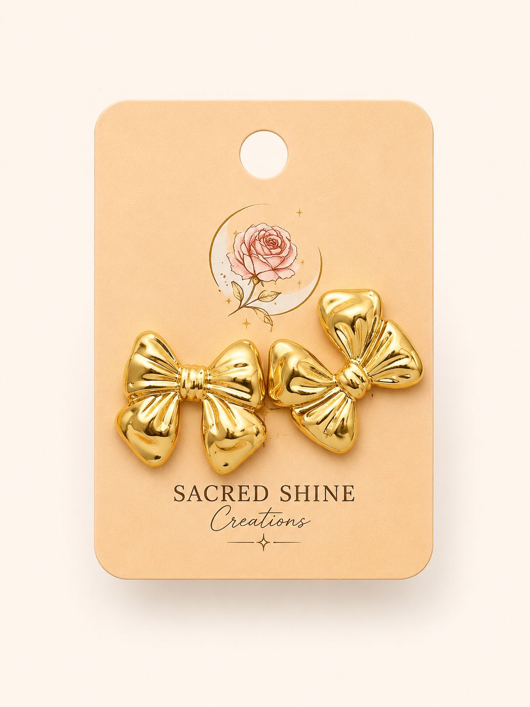 Bow Gold Plated Anti-Tarnish Earrings