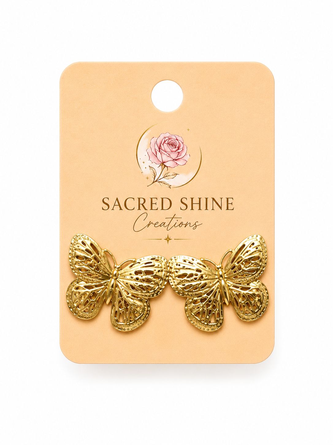 Butterfly Gold Plated Anti-Tarnish Earrings