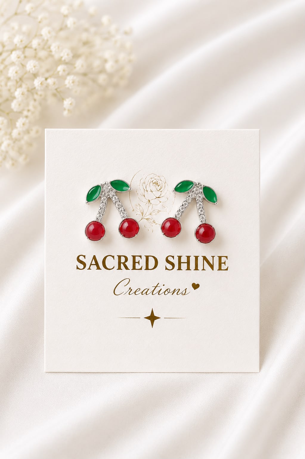 Cherry Korean Studs