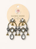 Diamond German Silver Dual Toned Earring
