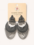 Elephant Big-Hanging Oxodised Earring
