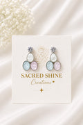 Pastel Shell Hanging Korean Studs