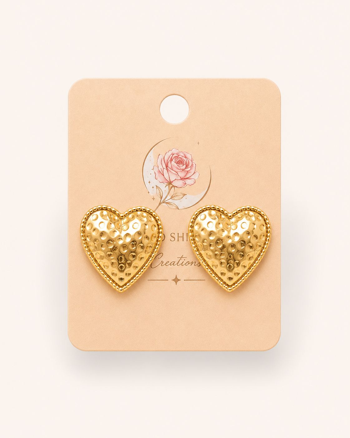 Heart Gold Platted Antitarnish