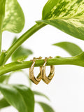 Hexagon 18K Gold Plated Hoop Earrings
