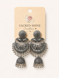 Peacock Oxodised Heavy Earrings