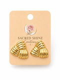 Petal Bloom Gold Plated Anti-Tarnish Earrings