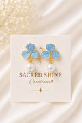 Sky Blue Pearl Korean Studs